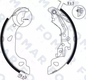 Комлект тормозных накладок FOMAR Friction FO 9056